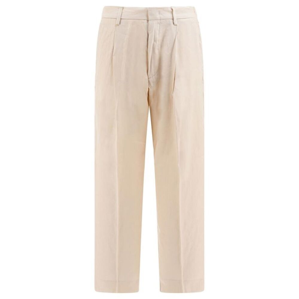 NN07 Men's Pleated Relaxed Fit Trousers Men Beige Pants - Picture 1 of 4